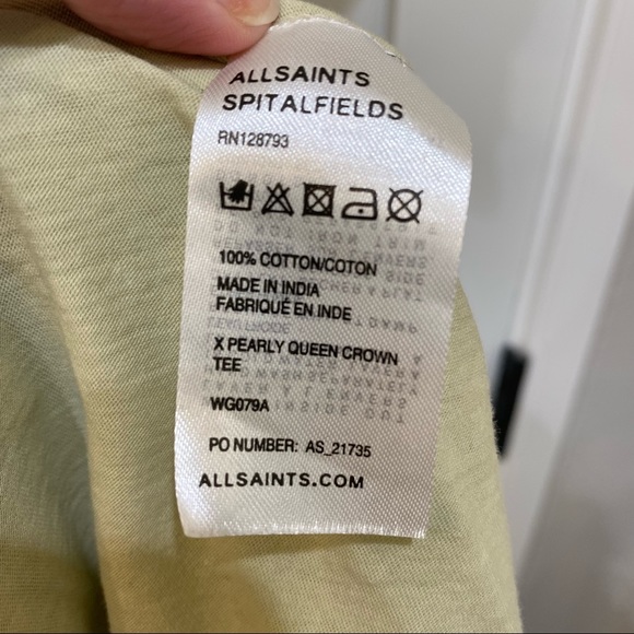 All Saints beaded tee. Sz 8. - Picture 4 of 4